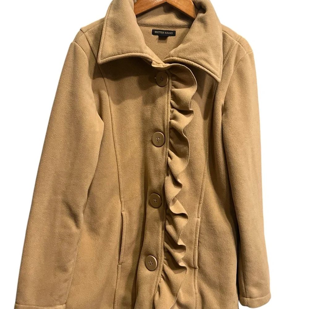 Fleece Ruffle Jacket Coat - Picture 7 of 14